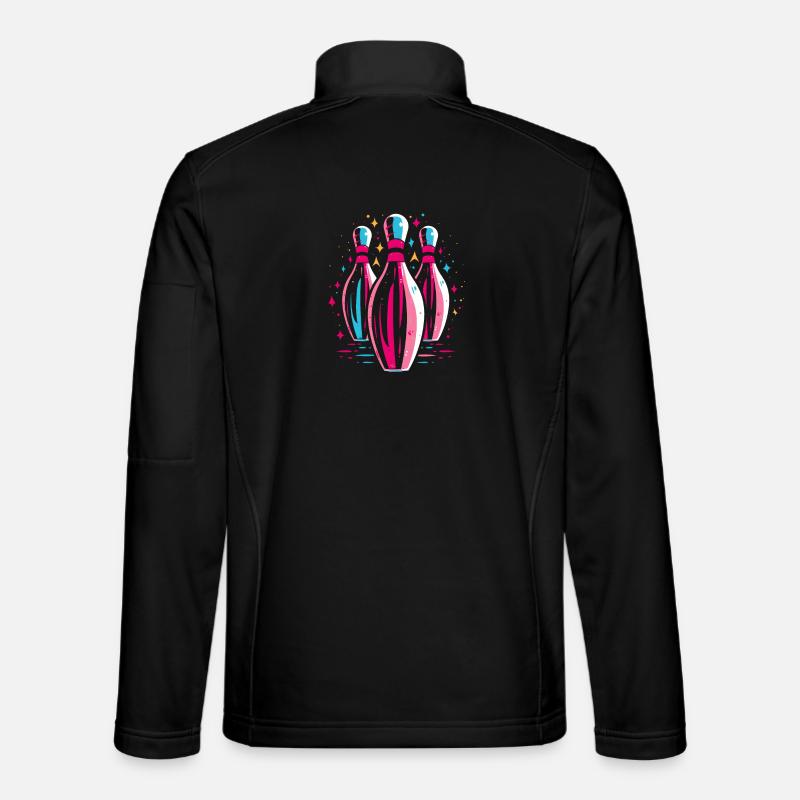 Bowling Look des années 80 - Veste en tissu softshell Unisexe - noir