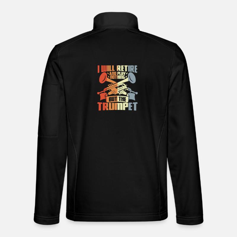 Retired trumpeter - Unisex Softshell Jacket - black