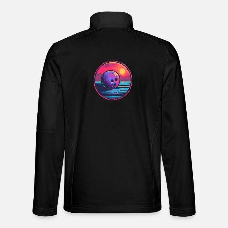 Bowling Retrowave - Unisex Softshell Jacket - black