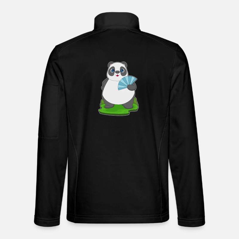 Panda Handheld Fan Unisex Softshell Jacket