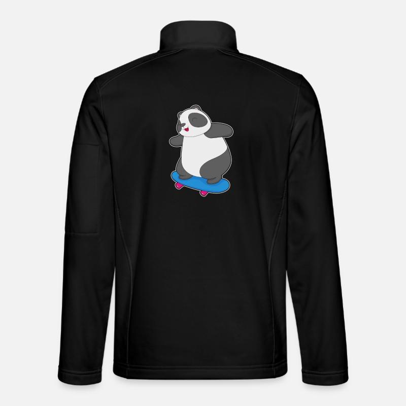 Panda Skater Skateboard - Veste en tissu softshell Unisexe - noir