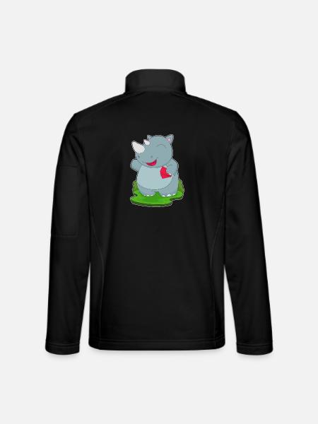 Nashorn Poker Pokerkarten - Unisex Softshelljacke - Schwarz