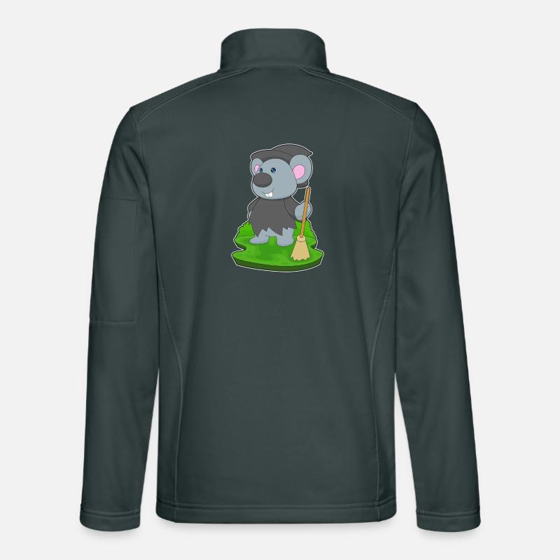 Mouse Witch Broom Unisex Softshell Jacket