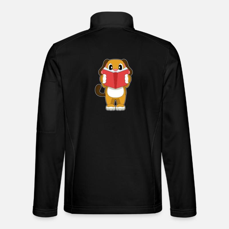 Hund Buch - Unisex Softshelljacke - Schwarz