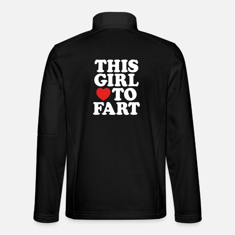 J’adore péter des blagues drôles de phrases de pet Veste en tissu softshell Unisexe