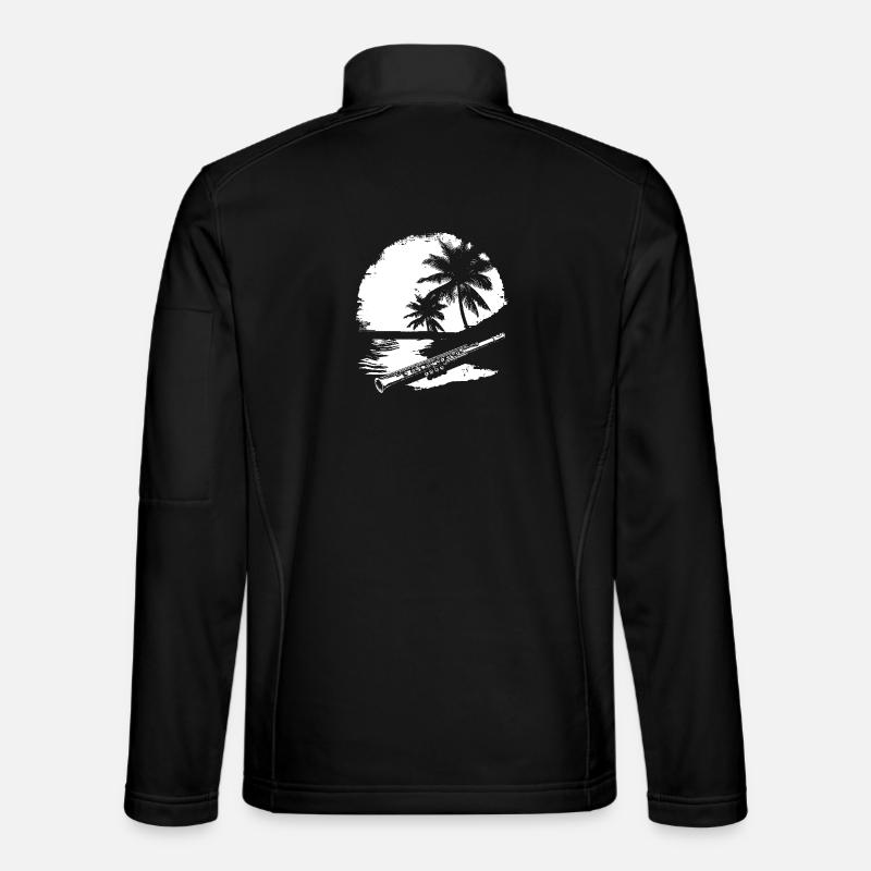 Flute Graphic - Unisex Softshell Jacket - black