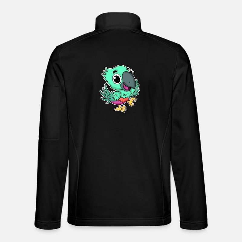Cute Parrot Cute - Unisex Softshell Jacket - black