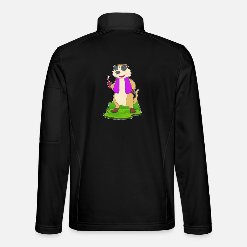 Erdmännchen Zahnbürste - Unisex Softshelljacke - Schwarz