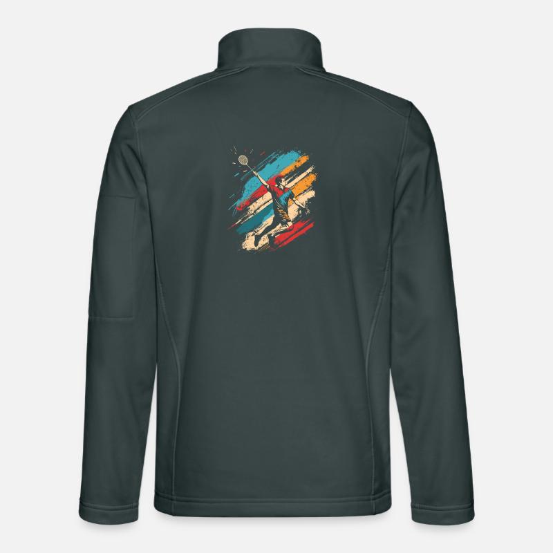 Retro Badminton Unisex Softshelljacke