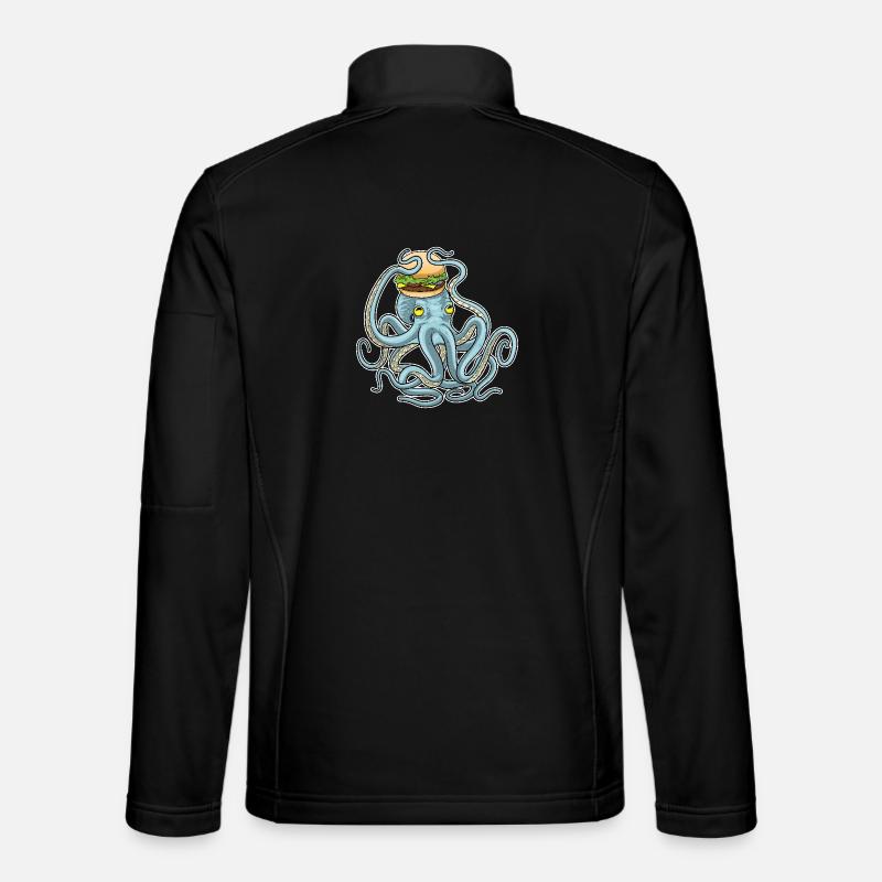 Octopus Cheeseburger - Unisex Softshell Jacket - black