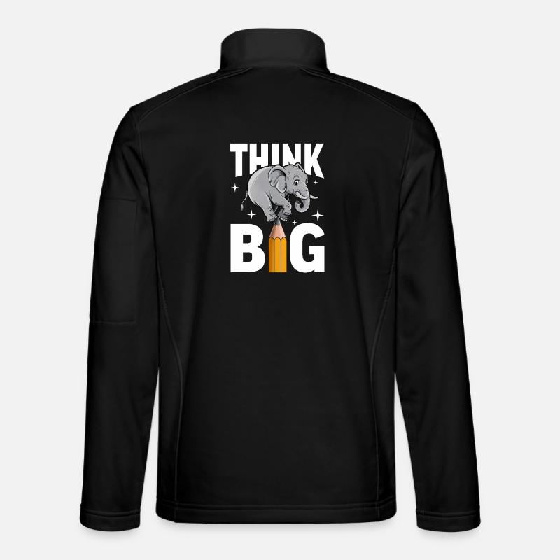 Denke groß Elefant Denker, Träumer und Visionäre Unisex Softshelljacke