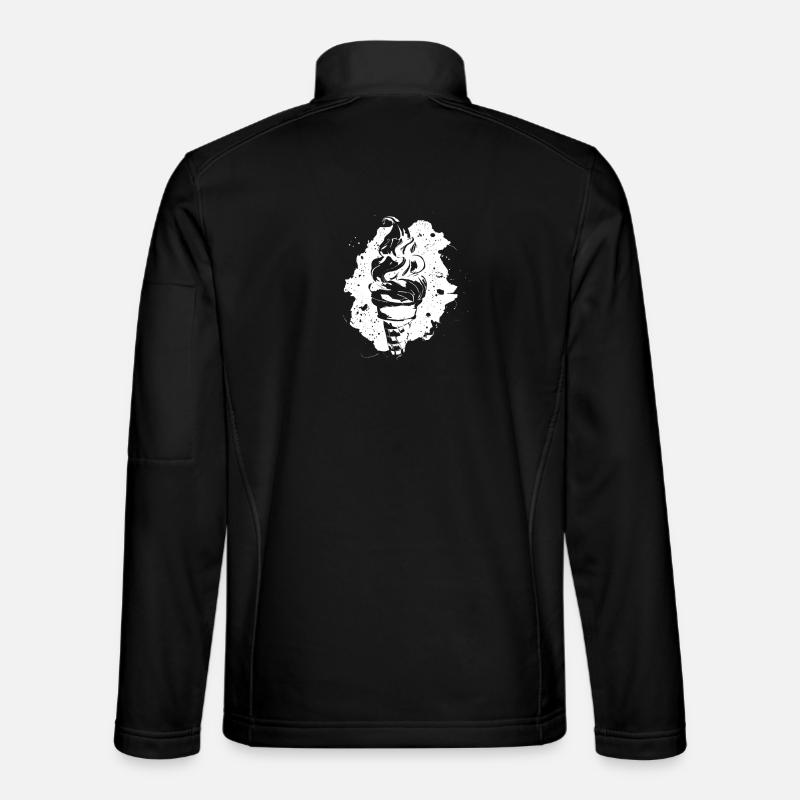 Cream Graphic - Unisex Softshell Jacket - black