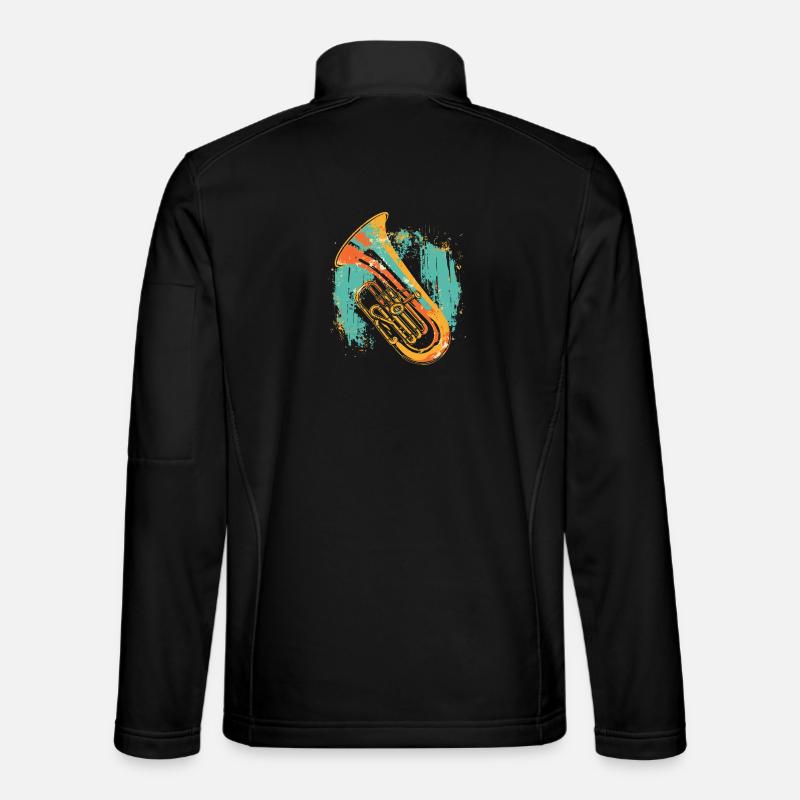 Tuba Graphic - Unisex Softshell Jacket - black