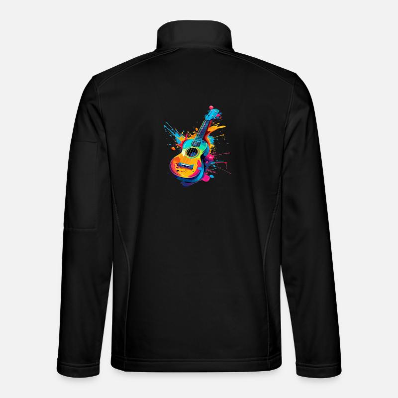 Ukulele Streetart - Unisex Softshelljacke - Schwarz
