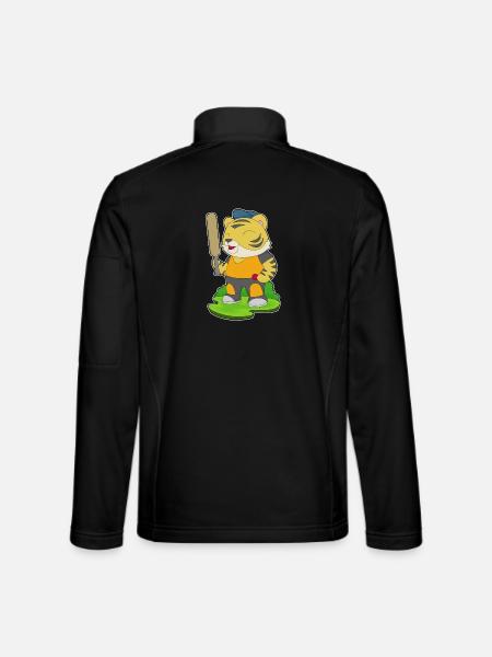 Tiger Cricket Cricket Bat - Unisex Softshell Jacket - black