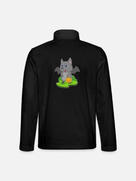 Bat Halloween Pumpkin - Unisex Softshell Jacket - black