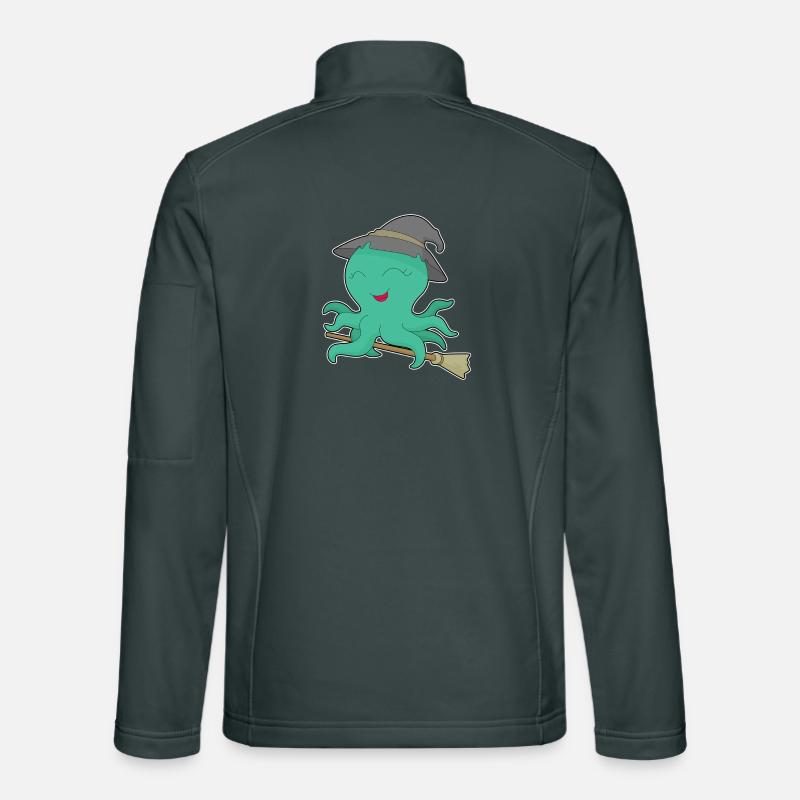 Balai sorcier pieuvre Veste en tissu softshell Unisexe