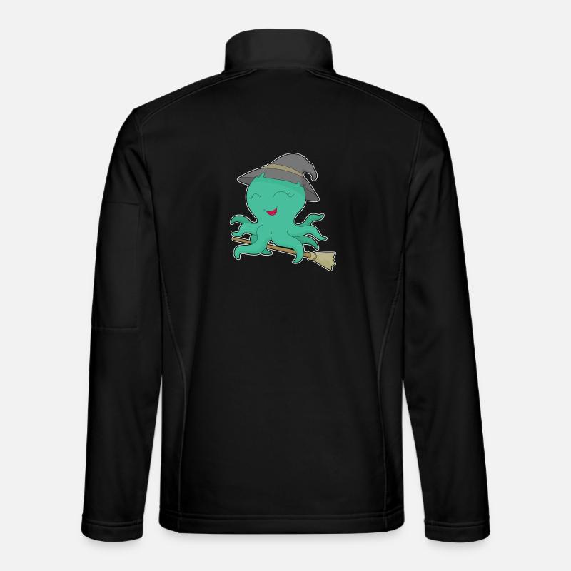 Octopus Witch Broom - Unisex Softshell Jacket - black