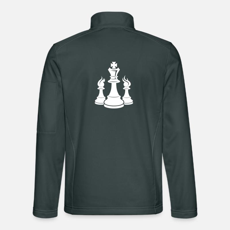 Chess Pieces Drawing Unisex Softshell Jacket