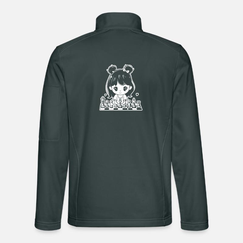 Cartoon Chess Player Unisex Softshell Jacket