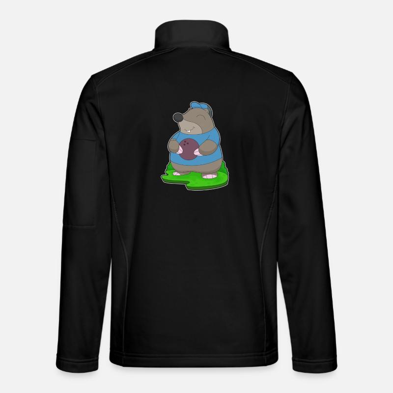 Mole Bowling Bowling Ball - Unisex Softshell Jacket - black