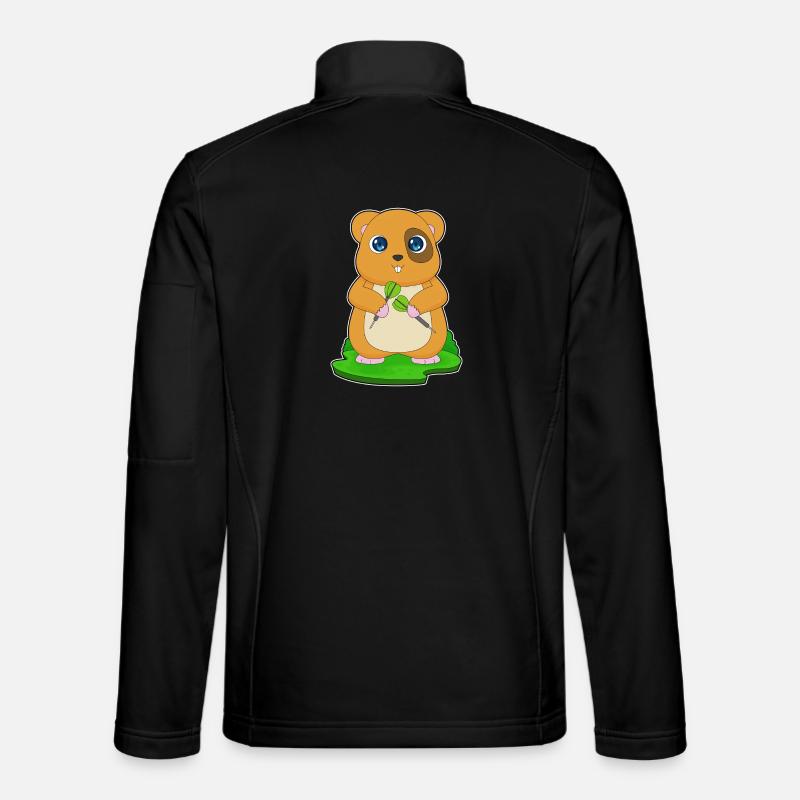 Hamster Dart Dartpfeil - Unisex Softshelljacke - Schwarz