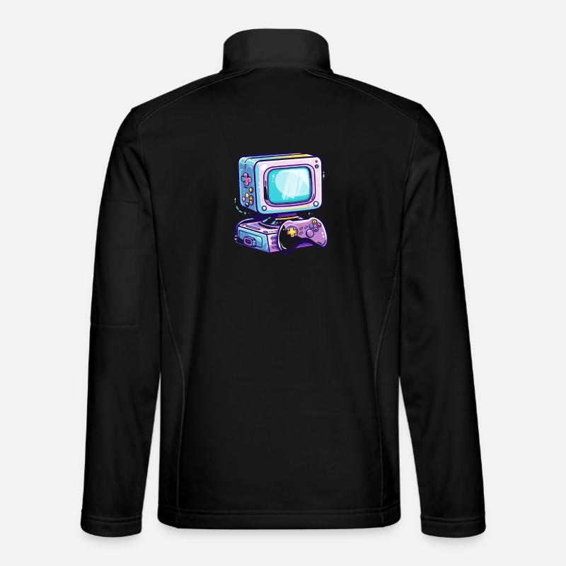 Gaming PC Comic Style - Unisex Softshell Jacket - black
