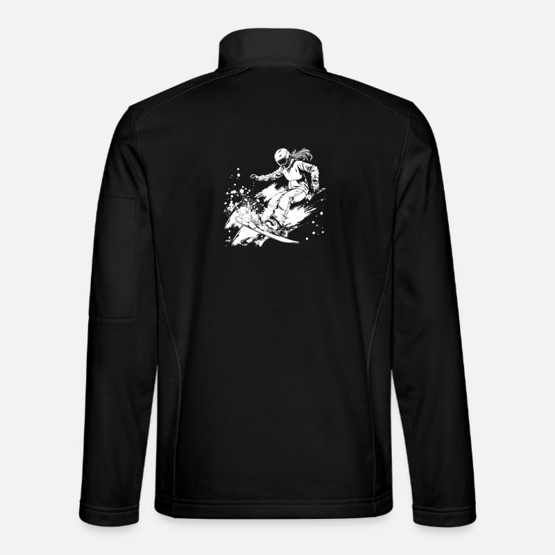 Snowboarderin - Unisex Softshelljacke - Schwarz