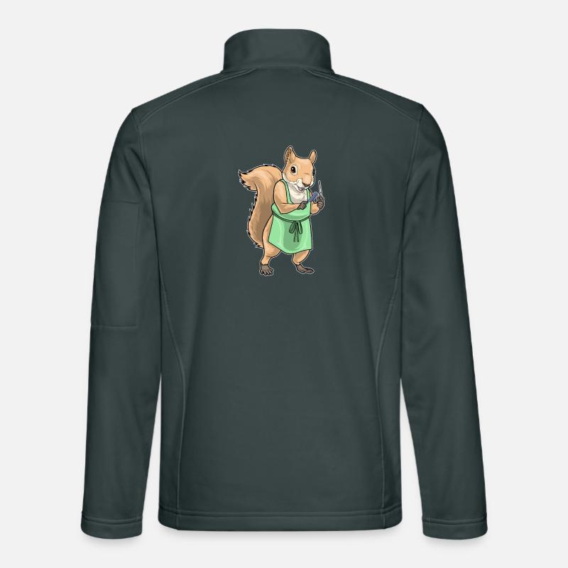 Eichhörnchen Friseur Schere Kamm Unisex Softshelljacke