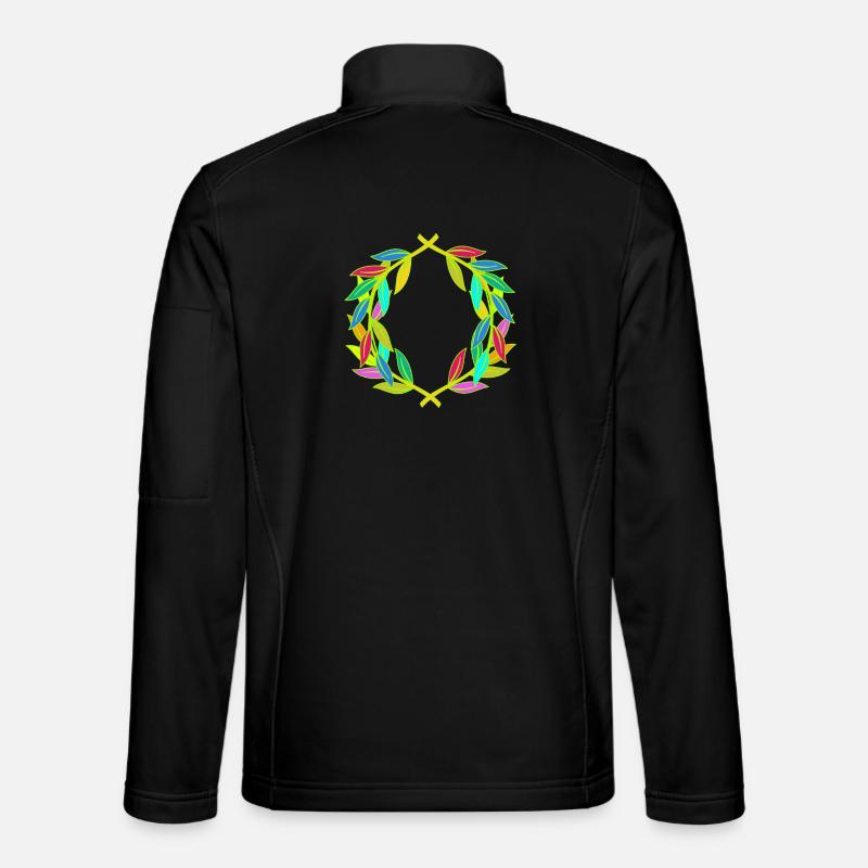 Rainbow Laurel Wreath Laurel Unisex Softshell Jacket