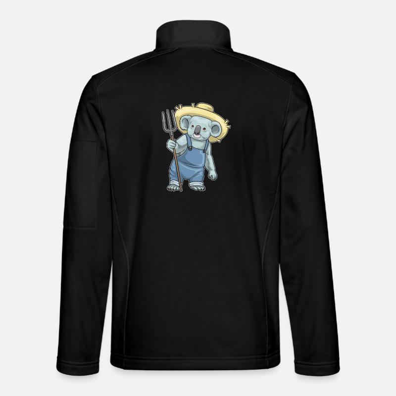 Fourche Koala Farmer - Veste en tissu softshell Unisexe - noir