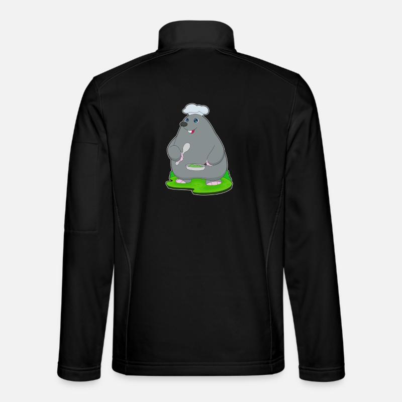 Maulwurf Koch Pfanne Kochen - Unisex Softshelljacke - Schwarz