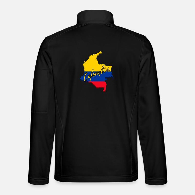Fierté colombienne, drapeau de la Colombie Veste en tissu softshell Unisexe