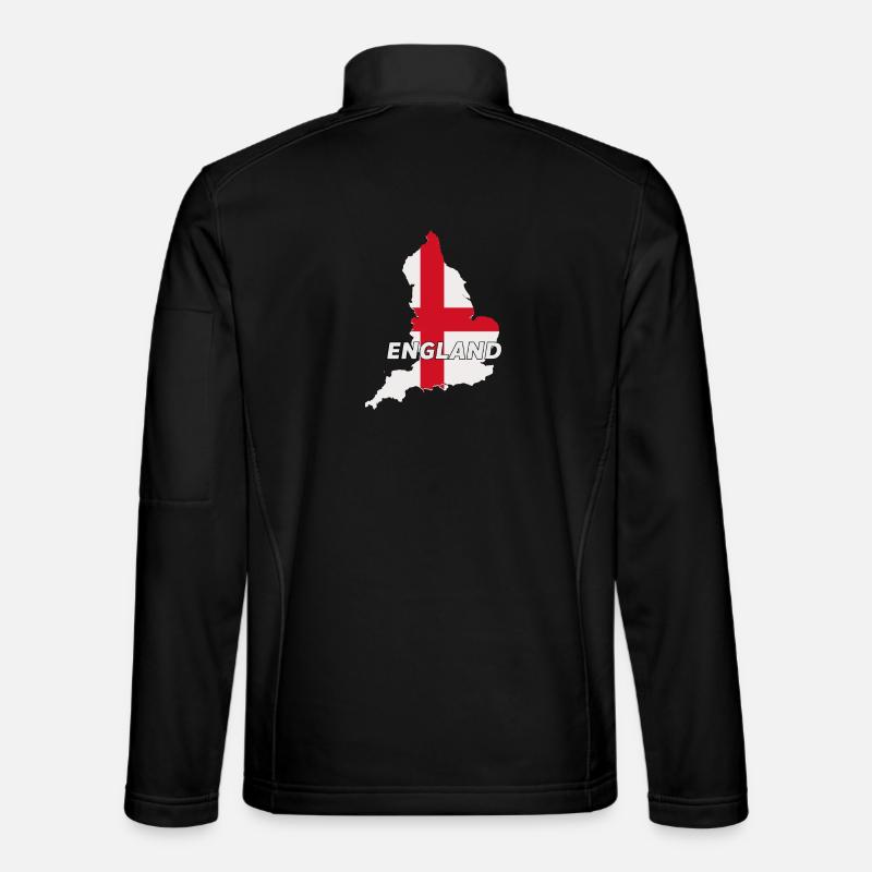 Drapeau de l’Angleterre, fierté britannique - Veste en tissu softshell Unisexe - noir