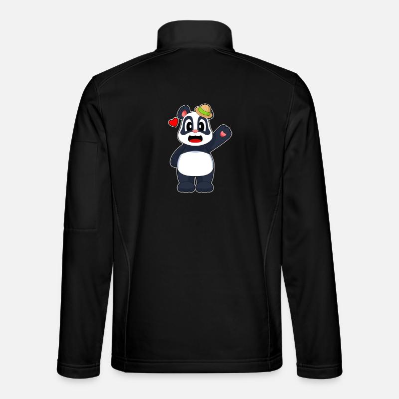 Chapeau Panda - Veste en tissu softshell Unisexe - noir