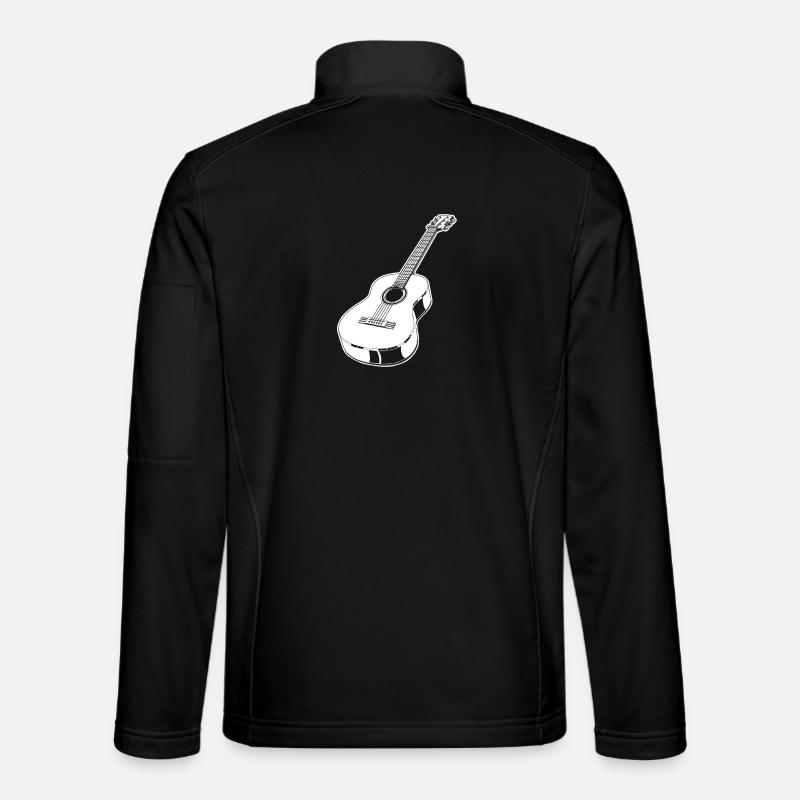 Akustik Gitarre - Unisex Softshelljacke - Schwarz