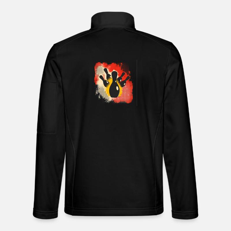 Bowling Éclaboussures de couleur Veste en tissu softshell Unisexe