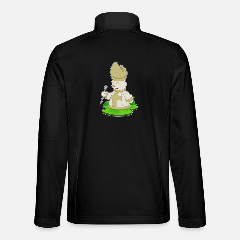Chess Piece Bishop Chess - Unisex Softshell Jacket - black