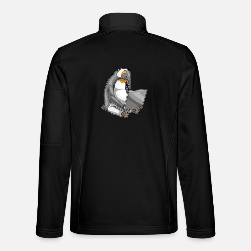 Penguin Laptop - Unisex Softshell Jacket - black