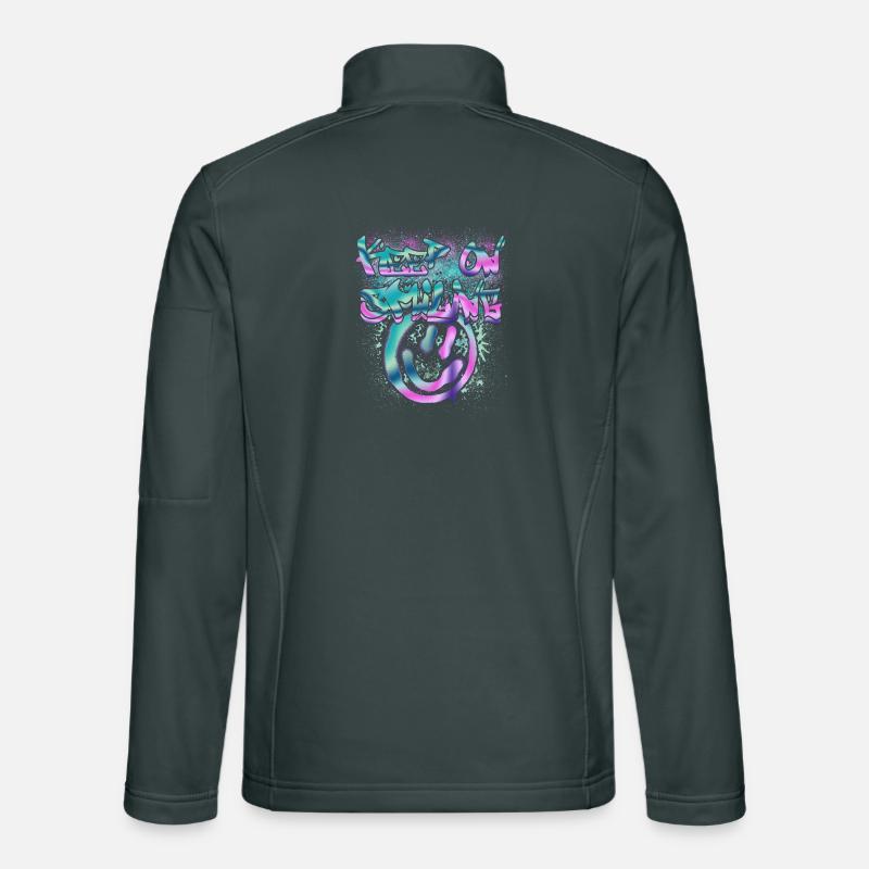 Smileys et texte phosphorescents Veste en tissu softshell Unisexe