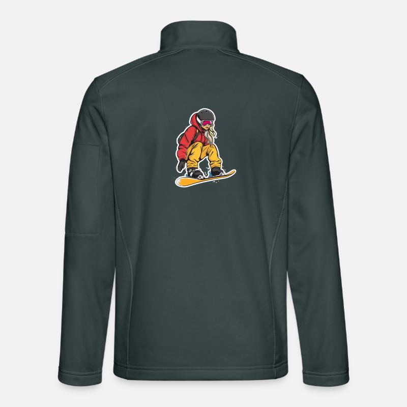 Snowboarder Graphic Unisex Softshell Jacket
