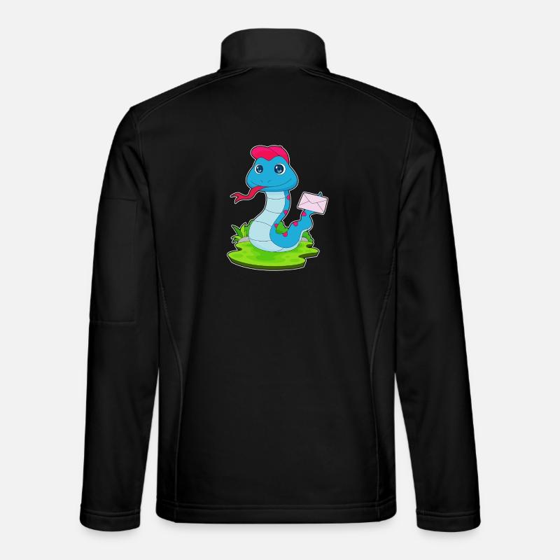Snake Letter - Unisex Softshell Jacket - black