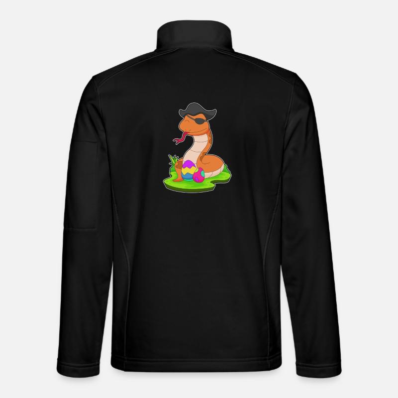 Snake Easter Pirate - Unisex Softshell Jacket - black