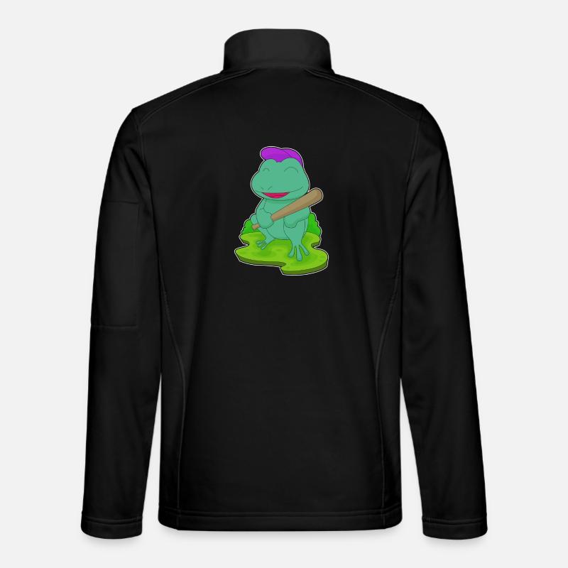 Grenouille Baseball Batte de Baseball - Veste en tissu softshell Unisexe - noir