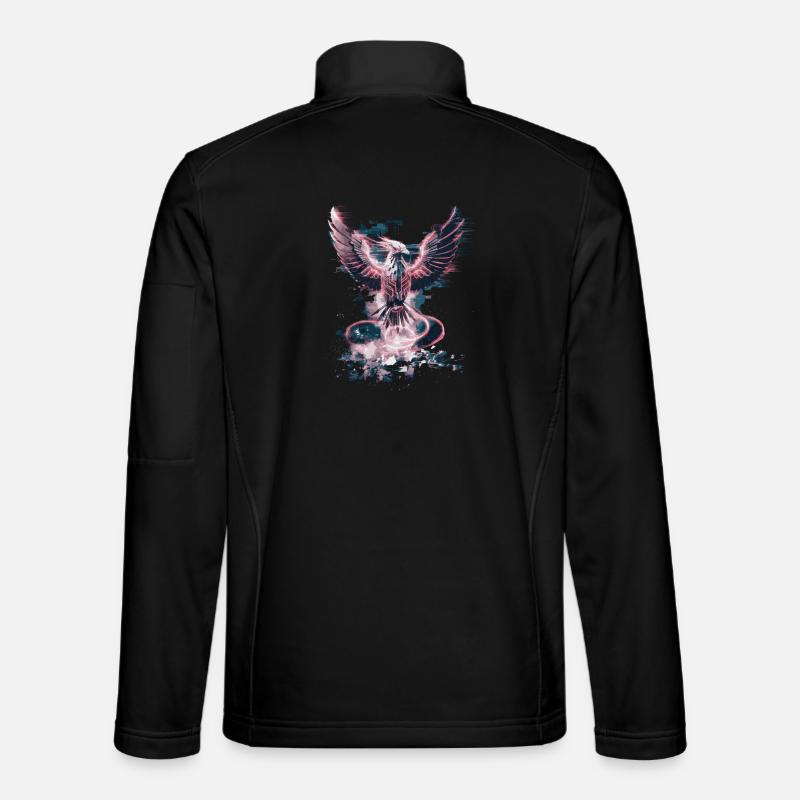 Cyber Phoenix – Digitale Wiedergeburt & Tech-Aufstieg - Unisex Softshelljacke - Schwarz