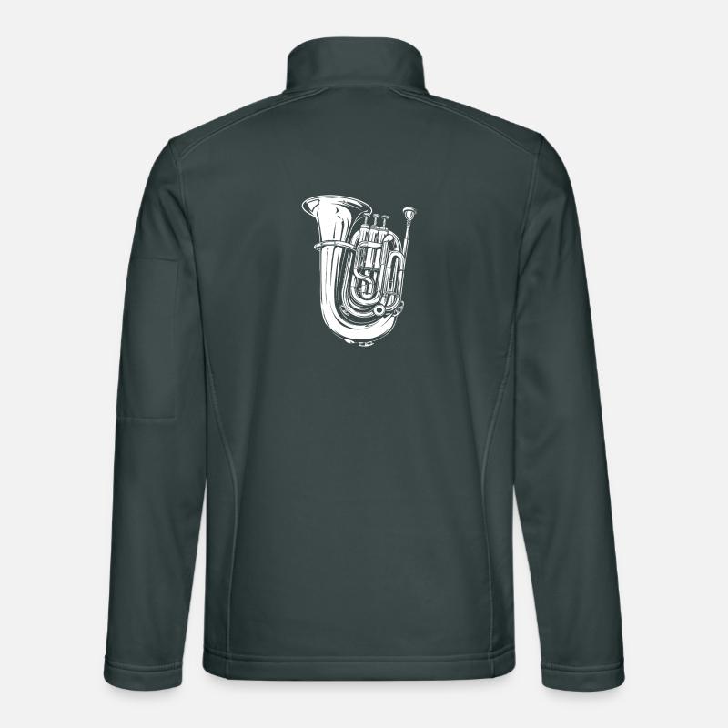 Tuba Drawing Unisex Softshell Jacket