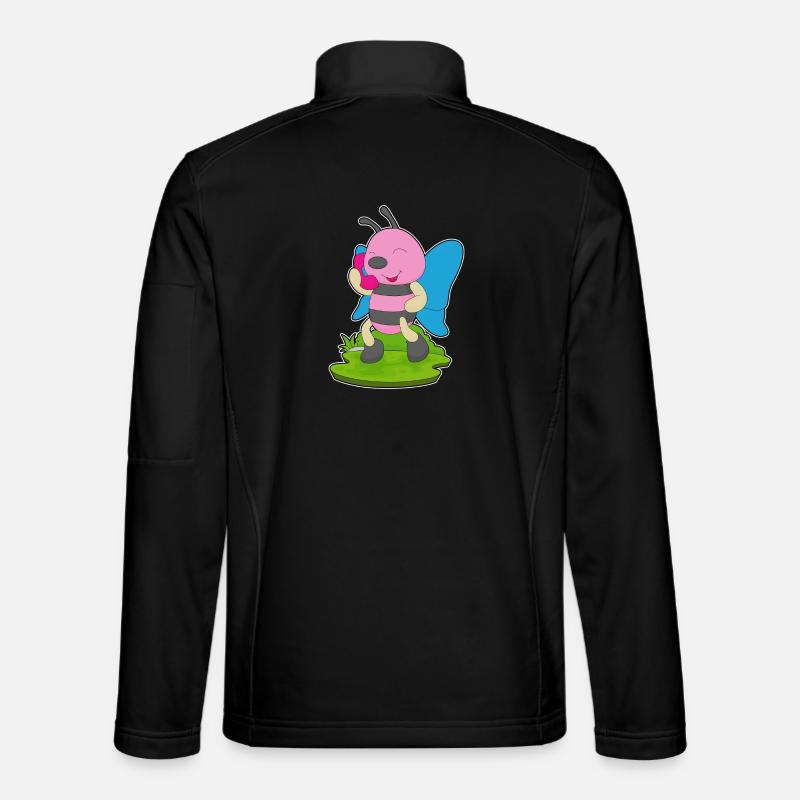 Téléphone papillon - Veste en tissu softshell Unisexe - noir
