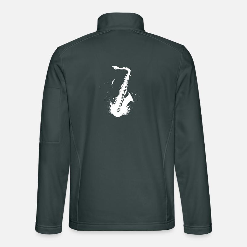 Graphisme pour saxophone Veste en tissu softshell Unisexe