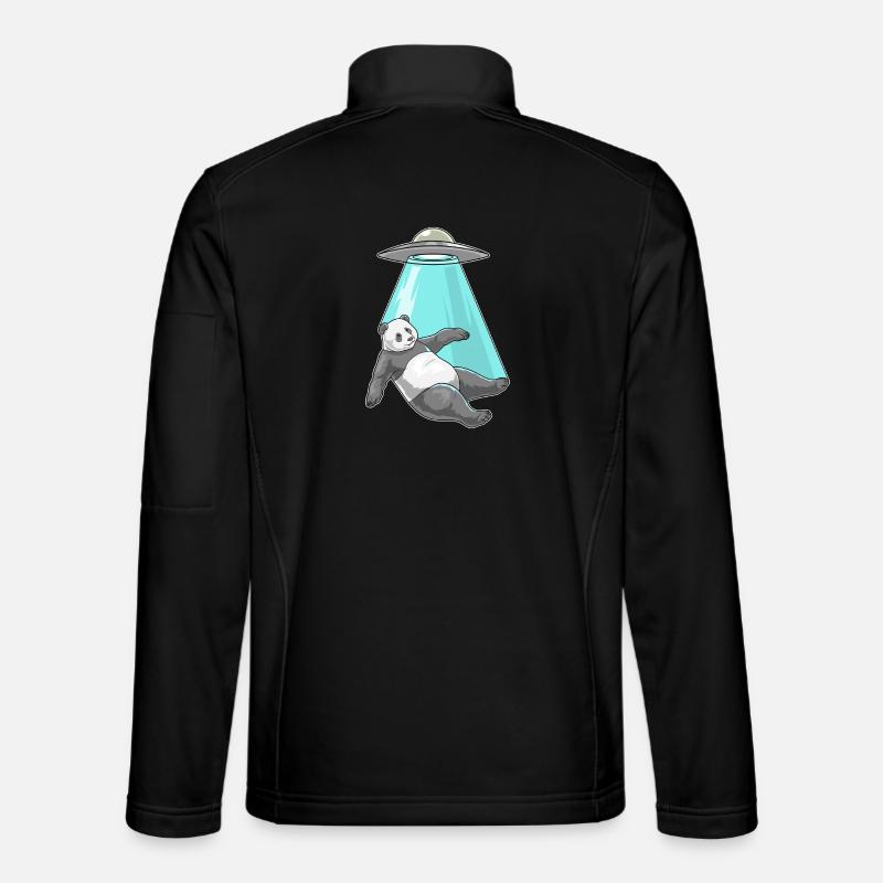 Panda Raumschiff - Unisex Softshelljacke - Schwarz