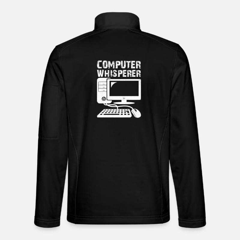 computer whisperer - Unisex Softshelljacke - Schwarz